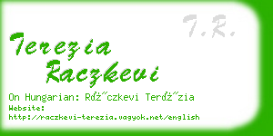 terezia raczkevi business card